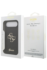 Luxe Protectcase voor iPhone 17 Air &ndash; Guess Black Edition met 4G Logo