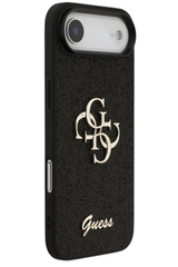 Luxe Protectcase voor iPhone 17 Air &ndash; Guess Black Edition met 4G Logo