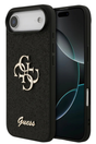 Luxe Protectcase voor iPhone 17 Air &ndash; Guess Black Edition met 4G Logo