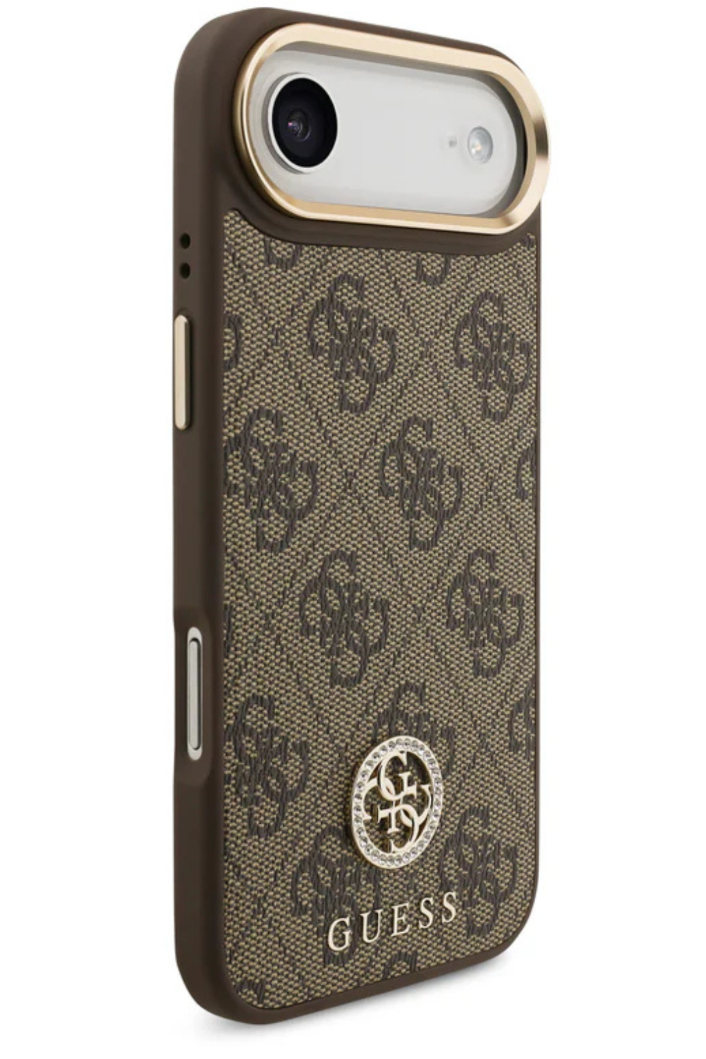 Guess iPhone 17 Air Crossbody Hoesje met Band &ndash; Luxe MagSafe Bescherming in Bruin Design