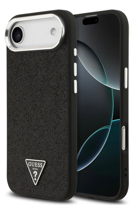 Guess iPhone Air 2 Zwart Hoesje met Kunstleder Afwerking