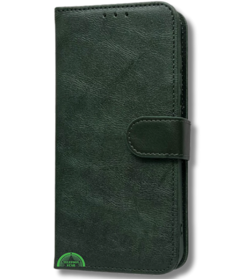 Hoesje voor Samsung A37 Groen Bookcase Magnetisch met Pasjeshouder