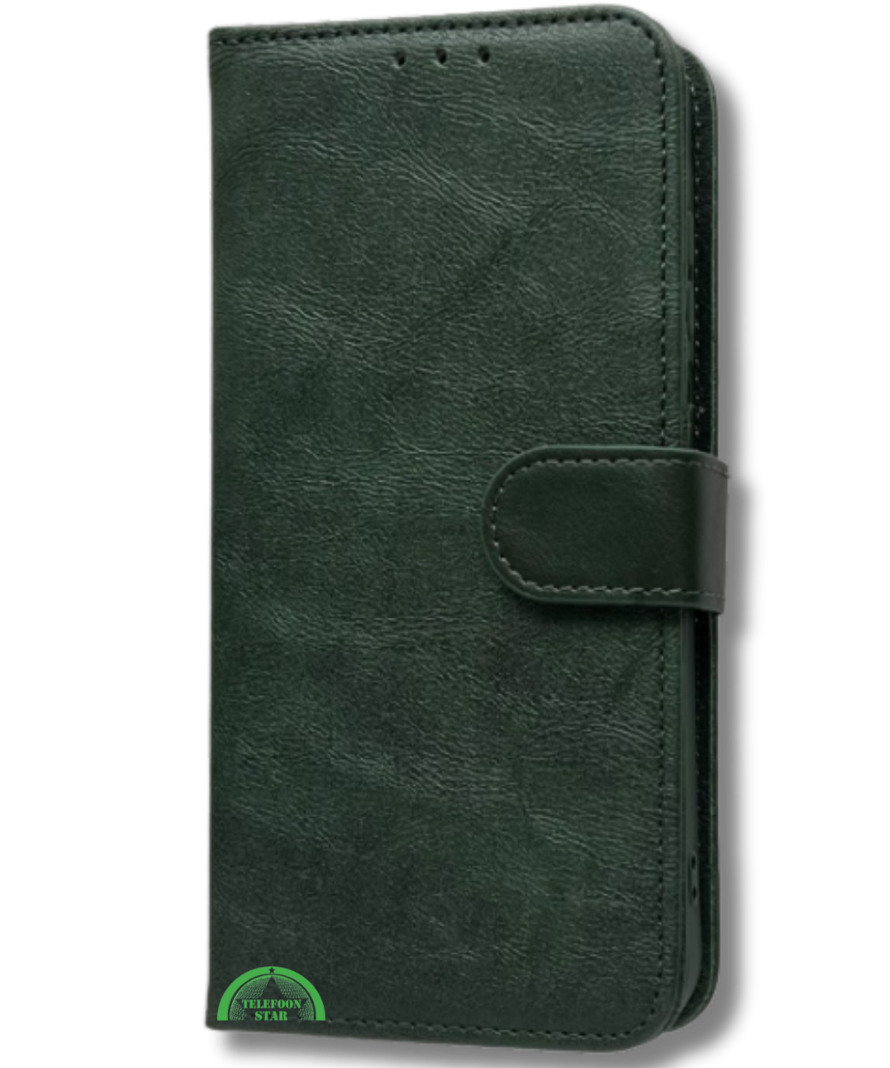 Hoesje voor Samsung A57 Groen Bookcase Magnetisch met Pasjeshouder