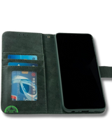 Hoesje voor Samsung A57 Groen Bookcase Magnetisch met Pasjeshouder