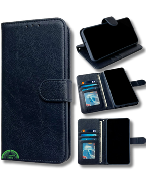 Hoesje voor Samsung A37 Blauw Bookcase Magnetisch met Pasjeshouder
