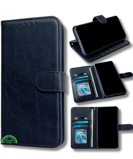 Hoesje voor Samsung A37 Blauw Bookcase Magnetisch met Pasjeshouder