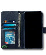 Hoesje voor Samsung A57 Blauw Bookcase Magnetisch met Pasjeshouder