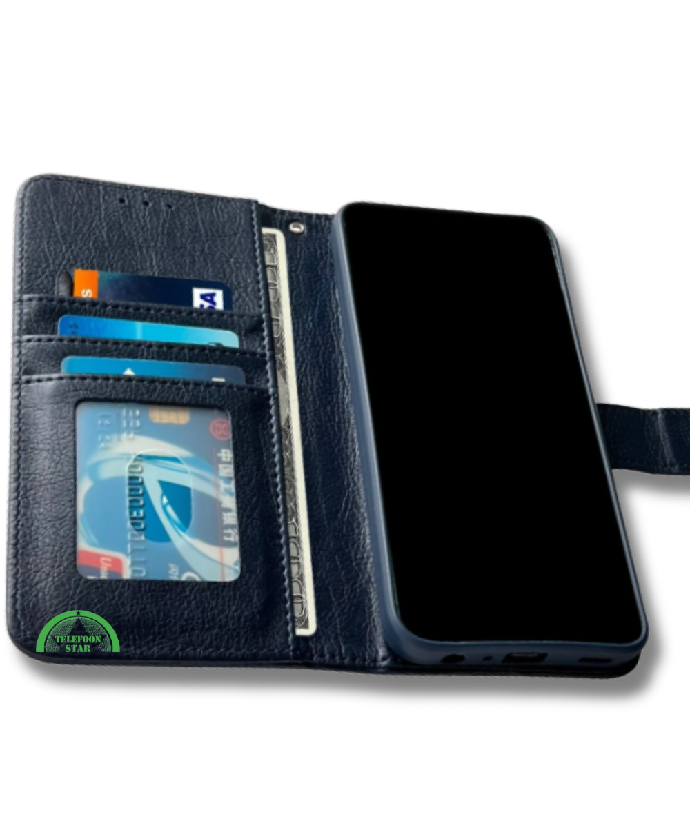 Hoesje voor Samsung A37 Blauw Bookcase Magnetisch met Pasjeshouder