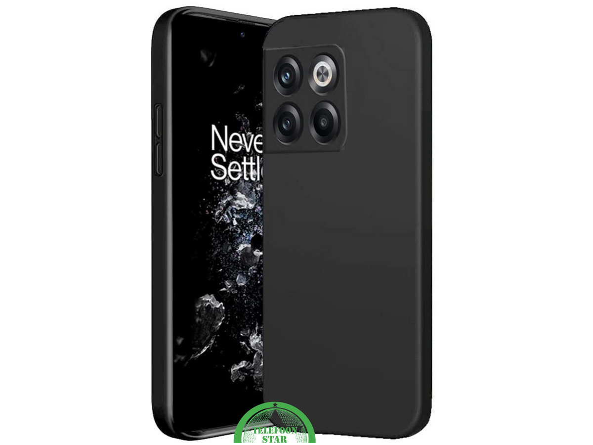 OnePlus 10T Zwart Siliconen Hoesje - Flexibel & Schokabsorberend