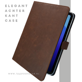 Apple iPad Air 11 inch 2025 / 2024 Luxe Bruine Leer hoesjes Bookcase 11 inch Schokbestendig