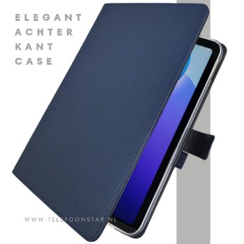 Apple iPad Air 11 inch 2025 / 2024 Leer Hoes Luxe Blauwe Bookcase 11 inch Schokbestendig