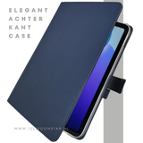 Apple iPad Air 11 inch 2025 / 2024 Leer Hoes Luxe Blauwe Bookcase 11 inch Schokbestendig