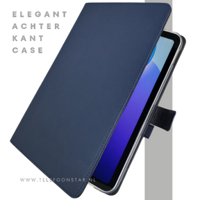 iPad 11e Gen 2025 Hoes Luxe Blauwe Bookcase 11 inch Schokbestendig