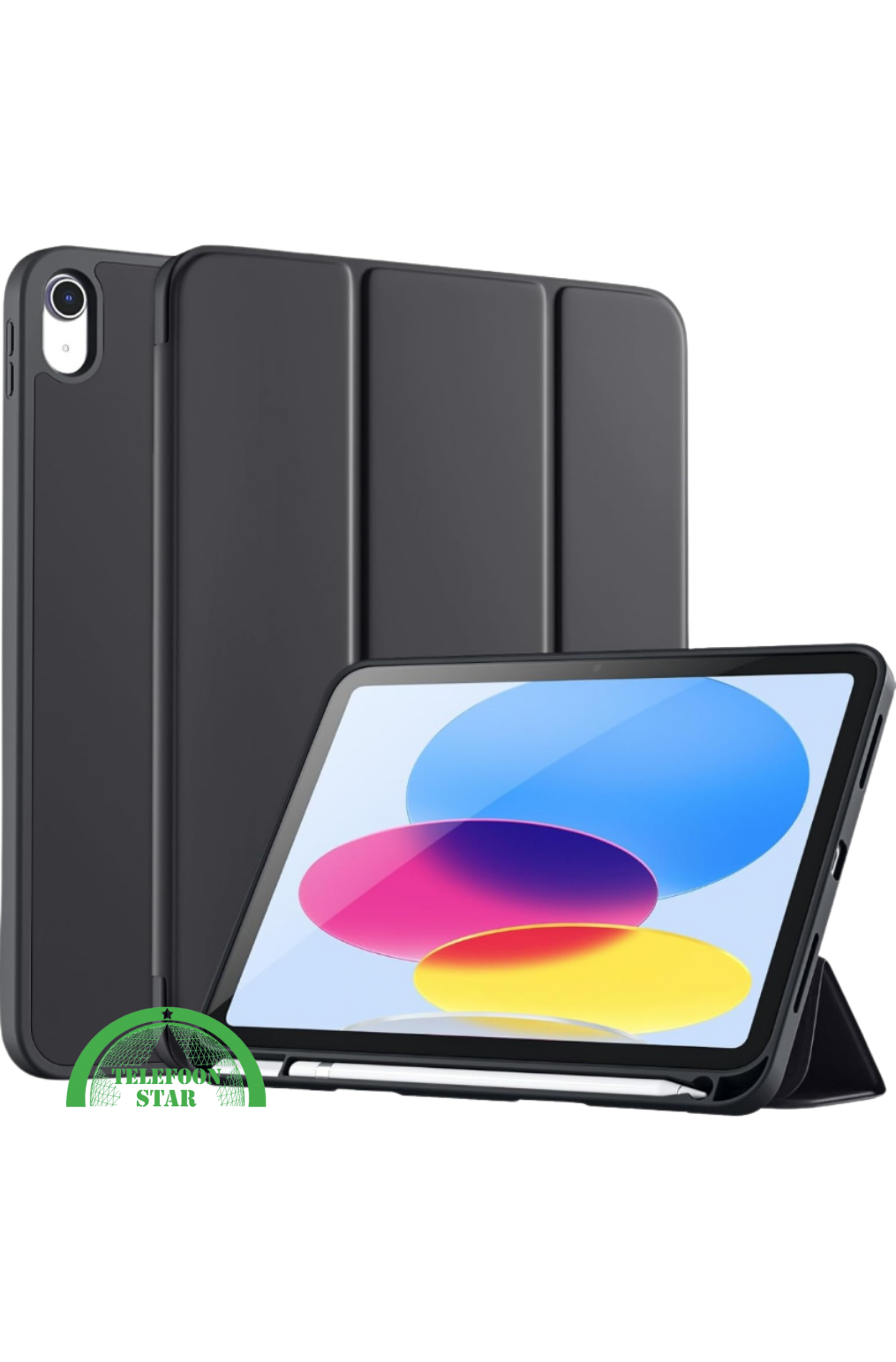 Hoesje voor iPad A16(2025)/iPad 2022 (10.9 inch 10e Gen) - Donker Blauw Silicone Smart Cover Met Pen Slot