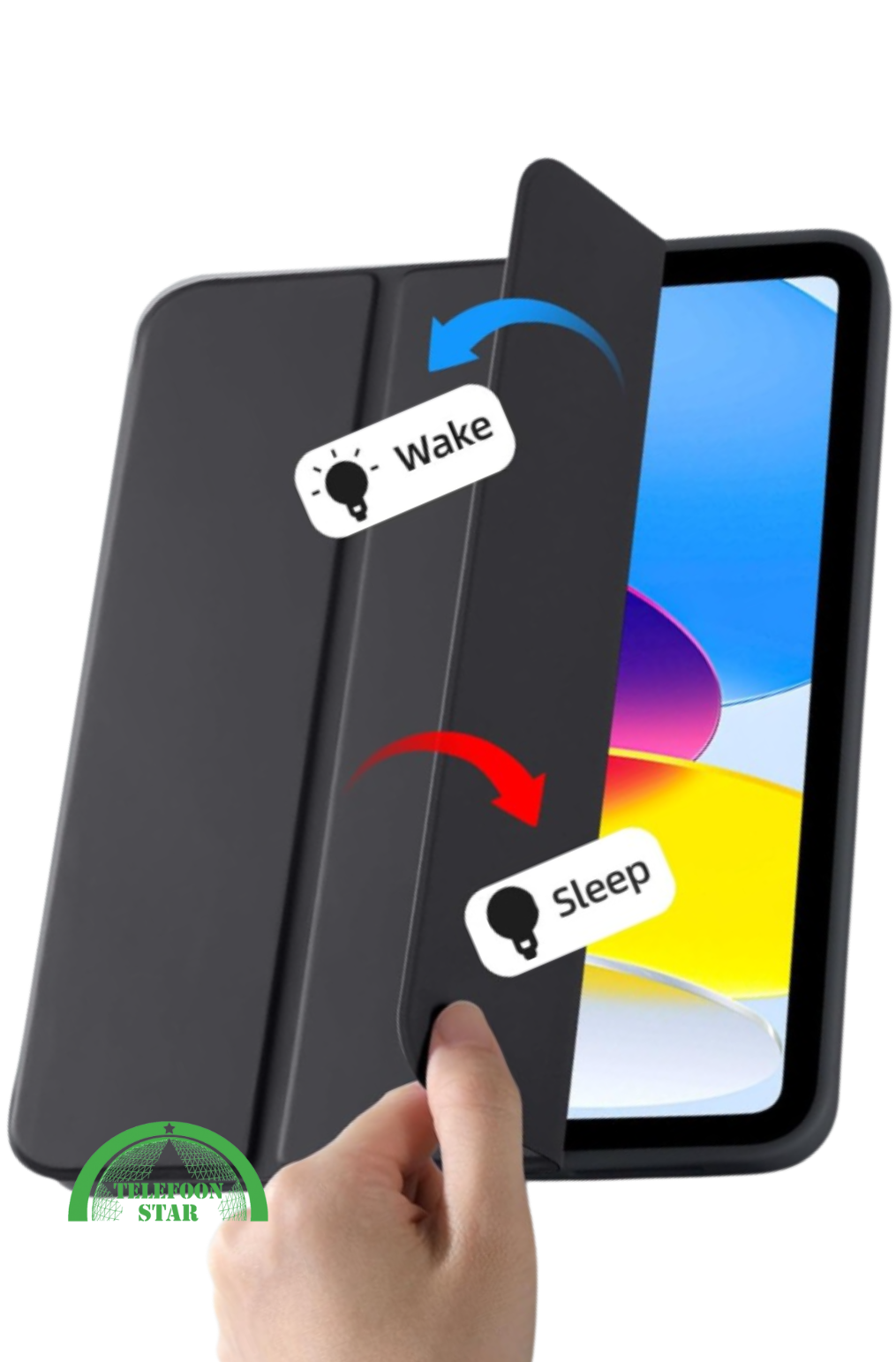 Beschermhoes voor iPad 10.2 (2022 / 10th Gen) &ndash; Slim Cover met Drie-Delige Stand