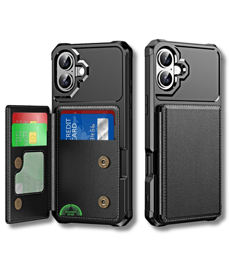 iPhone 16 Rugged Wallet Hoesje met Kaarthouder Duurzame materialen