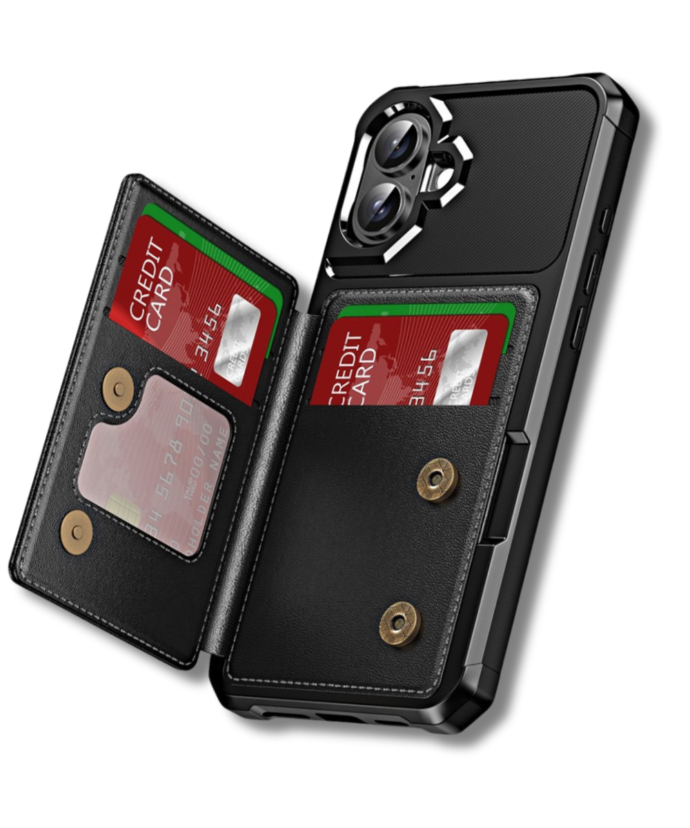 iPhone 17 Rugged Wallet Hoesje met Kaarthouder Duurzame materialen