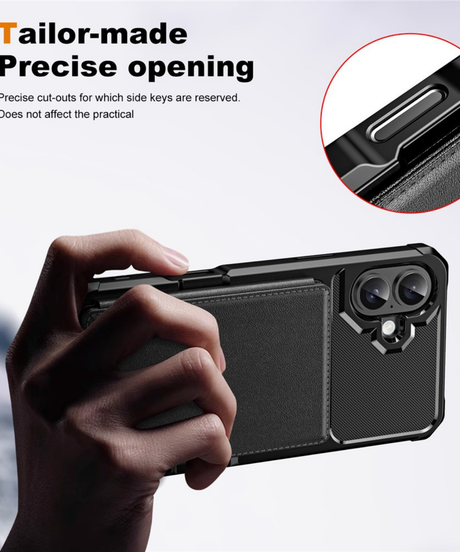 iPhone 16 Rugged Wallet Hoesje met Kaarthouder Duurzame materialen