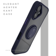 iPhone 16 hoesje blauw transparant met MagSafe ring en schokbestendige bescherming