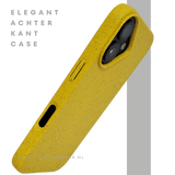 iPhone 16 Plus geel eco vriendelijk bioplastic schokbestendige cover