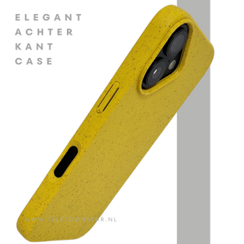 iPhone 16 Plus geel eco vriendelijk bioplastic schokbestendige cover