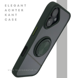 iPhone 16 Plus hoesje groen transparant met MagSafe ring en schokbestendige