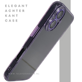 iPhone 16 hoesje lila transparant met schokbestendige bescherming en slank design