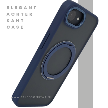 iPhone 16E Hoesje MagSafe Compatibel Blauw Schokbestendig