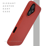 iPhone 16 hoesje rood eco-vriendelijk bioplastic schokbestendige cover
