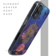iPhone 16 hoesje transparant met neon skull en vlinder design schokbestendig