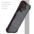 iPhone 17 hoesje transparant met rode accenten en schokabsorberende randen