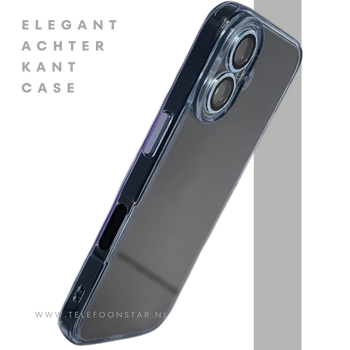 iPhone 16 hoesje transparant met schokbestendige bescherming en strakke afwerking