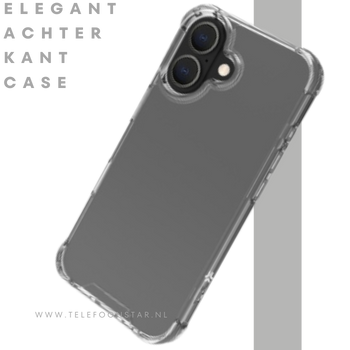 iPhone 17 hoesje transparant schokbestendig cover met extra bescherming