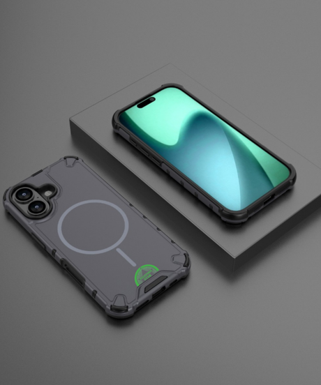Hoesje voor iPhone 17 Grijs Tough Armored Magnetic Magsafe Case