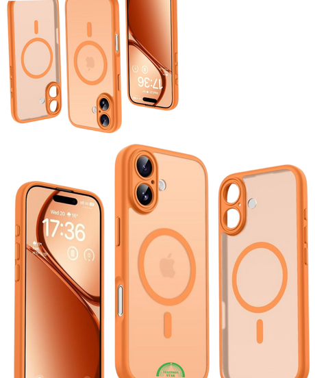 Hoesje voor iPhone 17 Oranje Slank SunGlow Mag Protect Case