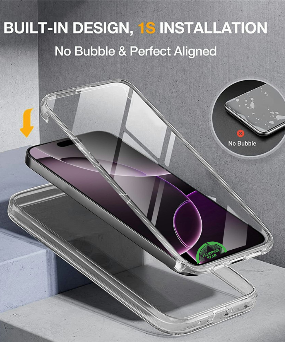 iPhone 17 Hoesje Transparant Crystal Clear Beschermhoes met Volledige 360&deg; Bescherming