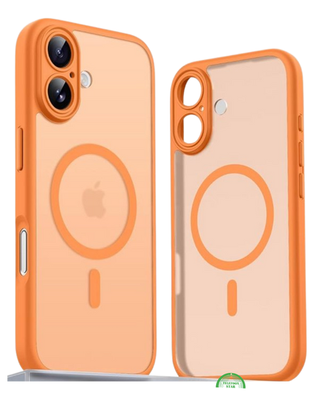 Hoesje voor iPhone 17 Oranje Slank SunGlow Mag Protect Case