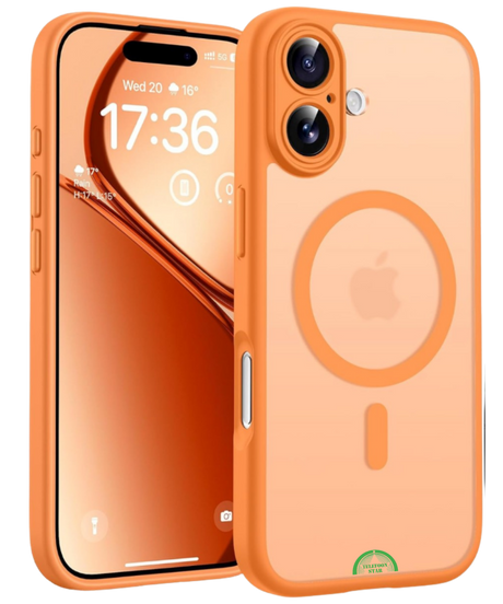 Hoesje voor iPhone 17 Oranje Slank SunGlow Mag Protect Case