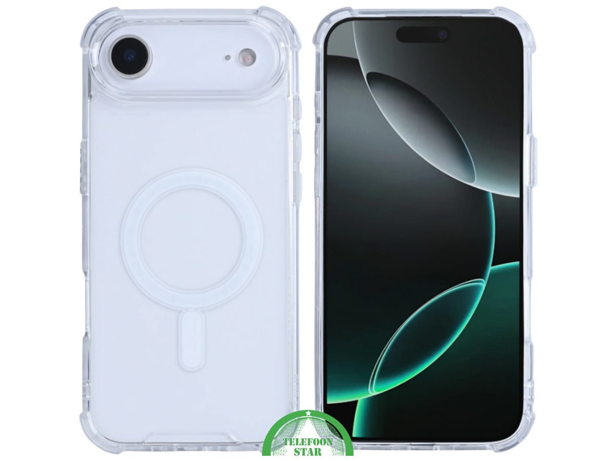 Transparante Backcover Case iPhone 17 Air met Magneet &ndash; Draadloos Opladen