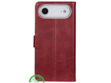 Bookcase iPhone 17 Air Zwart – Klassieke Leren Look & Volledige Bescherming