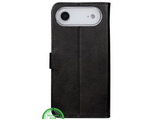 Bookcase iPhone 17 Air Zwart &ndash; Klassieke Leren Look &amp; Volledige Bescherming