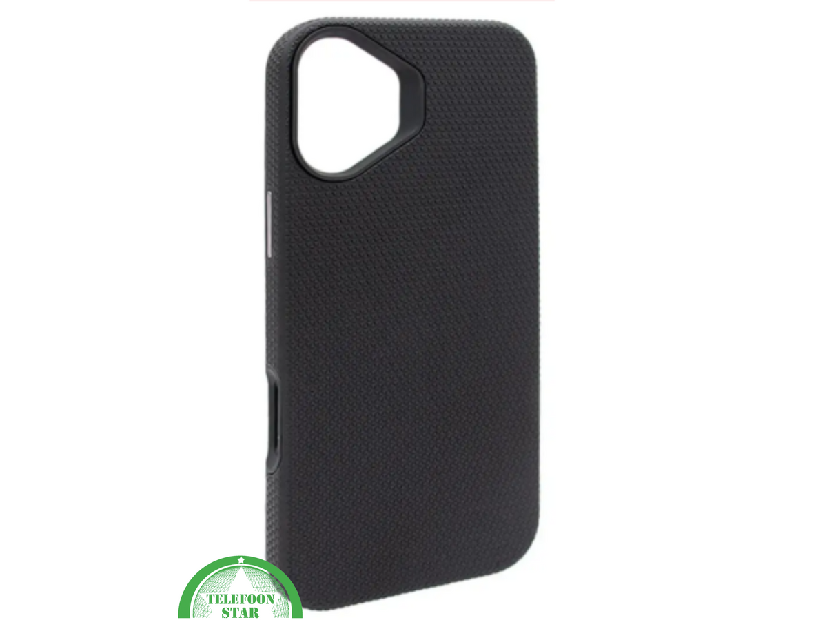 iPhone 17 Hoesje Zwart &ndash; Anti-Shock Bescherming &amp; Grip Achterkant