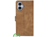 iPhone 17 Bookcase Hoesje Bruin &ndash; Standfunctie &amp; Kaartvakjes