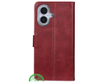 iPhone 17 Bookcase Hoesje Rood – Luxe Wallet Case met Standaard & Pasjeshouder