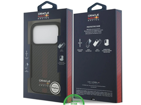 Hoesje iPhone 17 Pro Max &ndash; Carbon Look Red Bull | Ultieme Bescherming met Sportieve Stijl