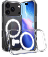iPhone 17 Pro Max Transparant MagSafe Hoesje Kristalheldere Bescherming met Magnetische Oplaadondersteuning