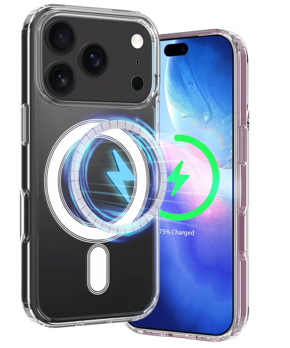 iPhone 17 Pro Max Transparant MagSafe Hoesje Kristalheldere Bescherming met Magnetische Oplaadondersteuning