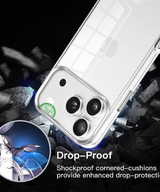iPhone 17 Pro Clear Case Transparante TPU Back Cover Versterkte met Volledige 360&deg; Bescherming