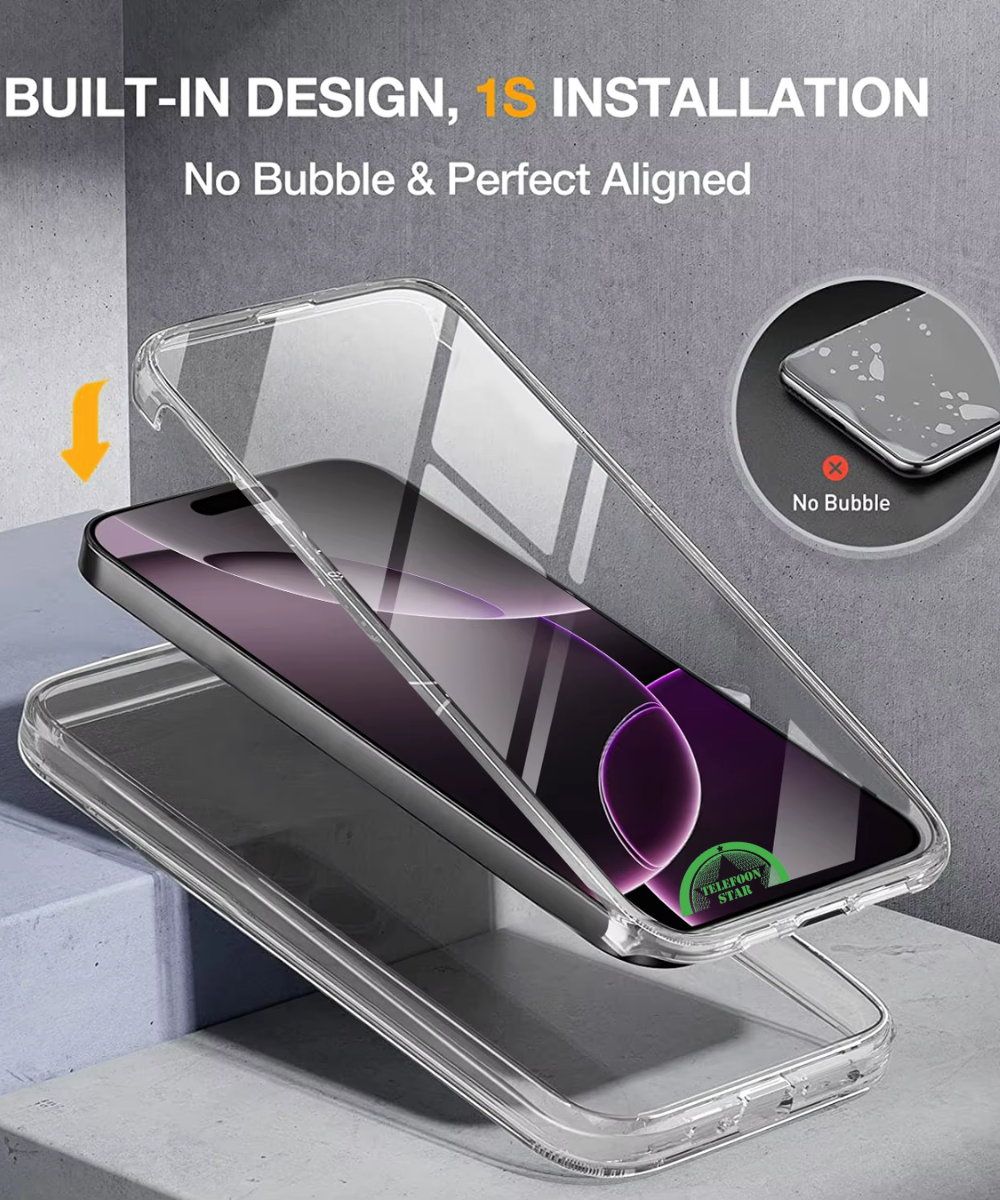 iPhone 17 Pro Max Clear Case Transparante TPU Back Cover Versterkte met Volledige 360&deg; Bescherming