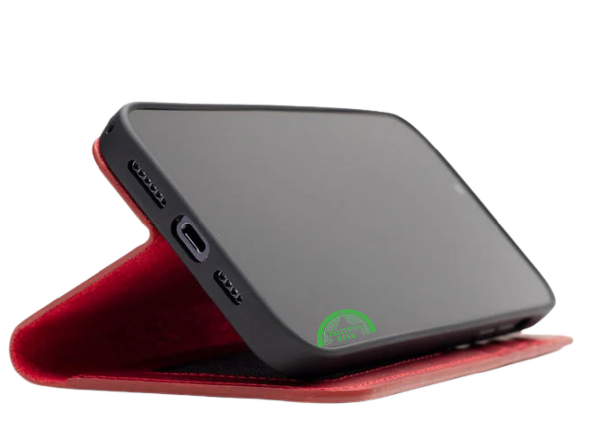 2-in-1 Luxe Bookcase Hoesje Rood – Magnetisch iPhone Hoesje
